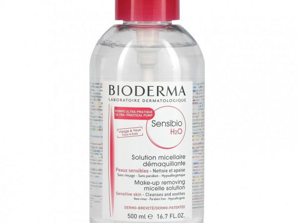Bioderma, Sensibio H2O, раствор мицелл для снятия макияжа, без отдушек, 500 мл (16,7 жидк. Унции)