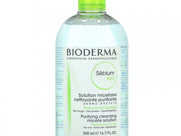 Bioderma, Sebium, Очищающий раствор очищающих мицелл, 16,7 жидких унций (500 мл)