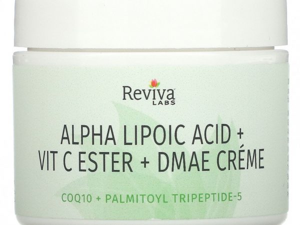 Reviva Labs, Альфа-липоевая кислота, крем с витамином С в эфирной форме и ДМАЭ, 55 г (2 унции)
