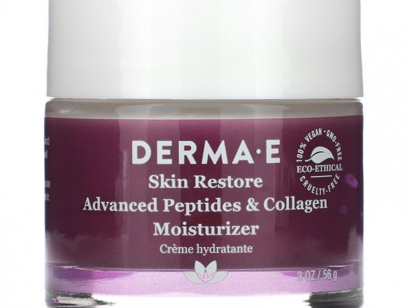 Derma E, улучшенное увлажняющее средство с пептидами и коллагеном, 56 г (2 унции)