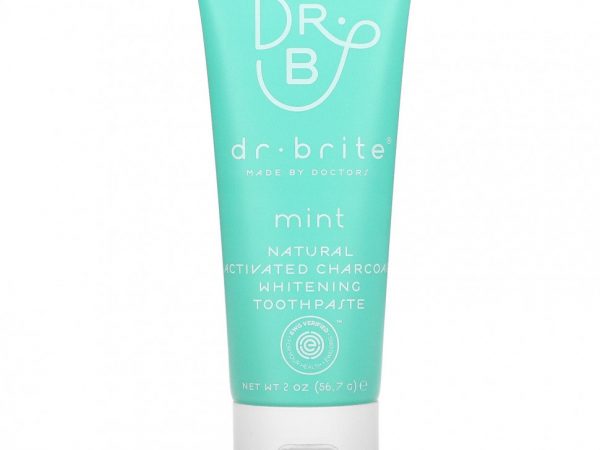 Dr. Brite, Натуральная отбеливающая зубная паста с активированным углем, мята, 56,7 г (2 унции)