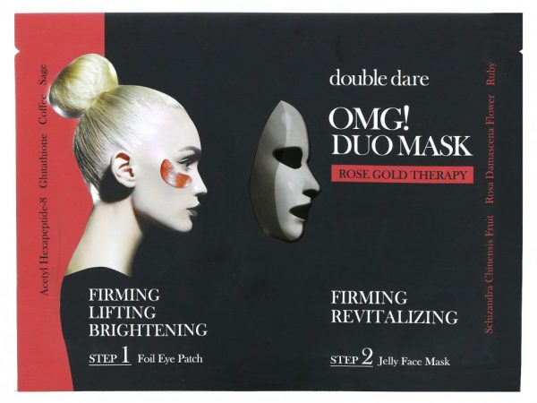Double Dare, OMG! Duo Beauty Mask, Rose Gold Therapy, набор из 2 предметов