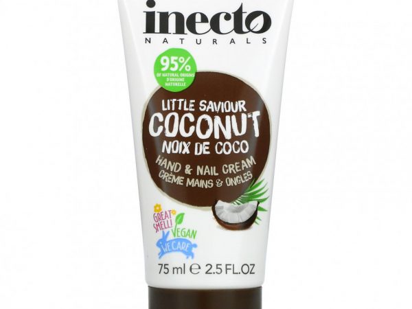 Inecto, Кокосовый крем для рук и ногтей, 2,5 жидких унции (75 мл)