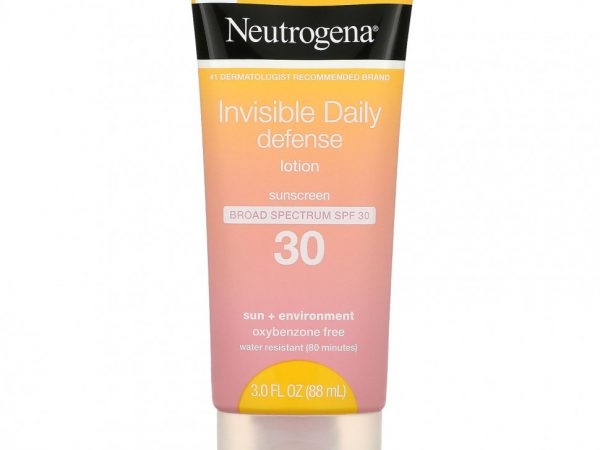 Neutrogena, солнцезащитный лосьон, невидимая ежедневная защита, SPF 30, 88 мл (3 жидк. унции)