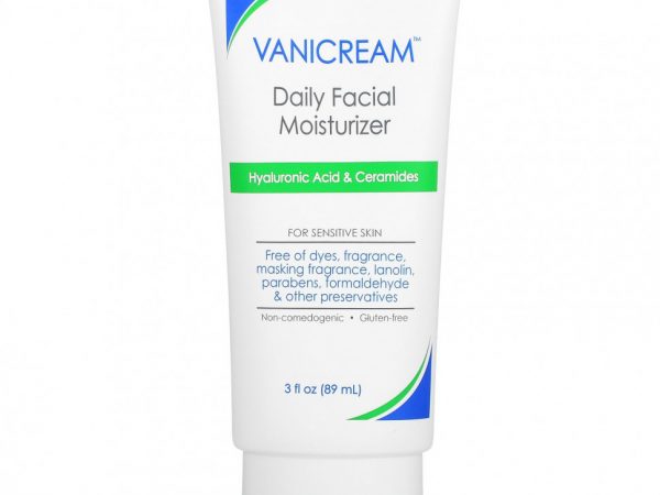 Vanicream, Ежедневное увлажняющее средство для чувствительной кожи, без отдушек, 89 мл (3 жидк. Унции)