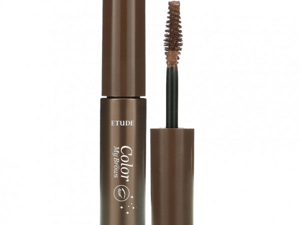 Etude, Color My Brows, гель для бровей, насыщенный коричневый № 01, 4,5 г (0,15 унции)