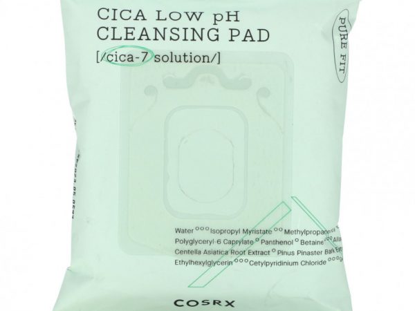 Cosrx, Cica Low pH Cleansing Pad, 30 салфеток, 85 мл (2,87 жидк. Унции)