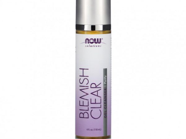 NOW Foods, Solutions, Blemish Clear, очищающий гель, очищение, 4 жидких унции (118 мл)