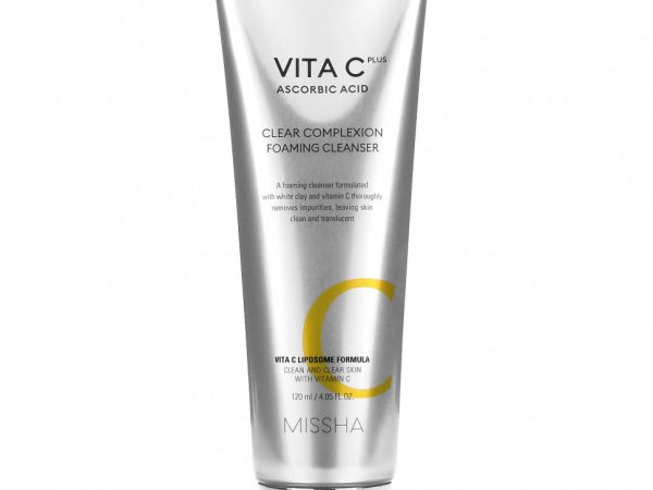 Missha, Vita C Plus Ascorbic Acid, Очищающая пенка для чистки лица, 4,05 жидких унций (120 мл)