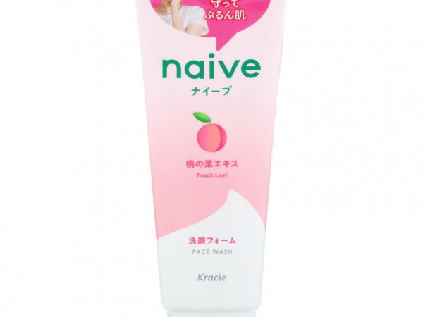 Kracie, Средство для умывания Naive, «Персик», 130 г