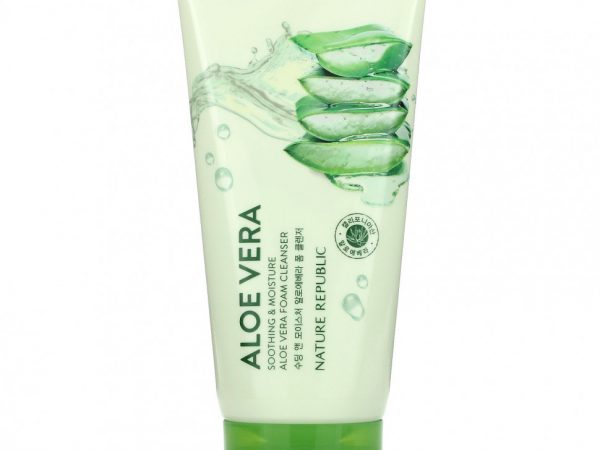 Nature Republic, Очищающая пенка с алоэ вера, 150 мл (5,07 жидк. Унции)