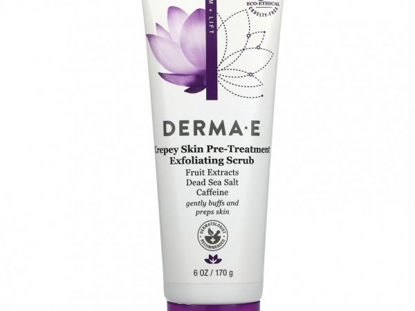 Derma E, Отшелушивающий скраб для предварительной обработки Crepey, 170 г (6 унций)