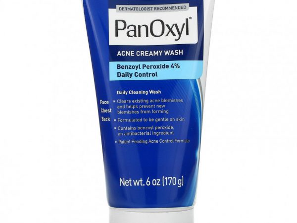 PanOxyl, Крем для умывания от угрей, ежедневный контроль с 4% перекисью бензоила, 6 унций (170 г)
