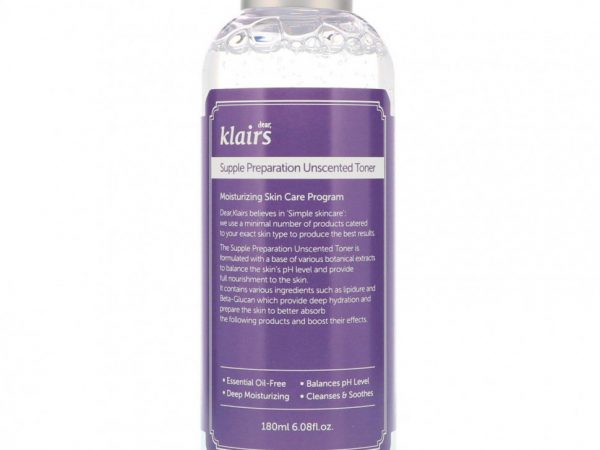 Dear, Klairs, Supple Preparation, тоник без запаха, 180 мл (6,08 жидк. унции)