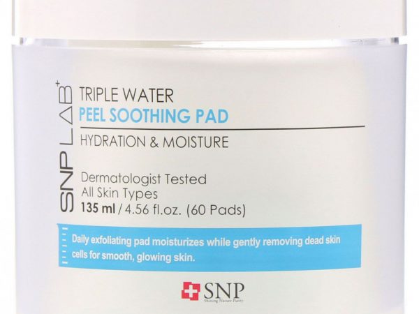 SNP, LAB+ Triple Water, пилинг-диски с успокаивающим эффектом, 60 шт.