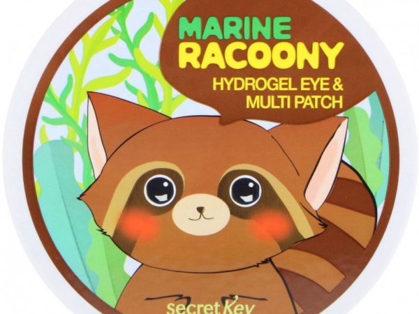 Secret Key, Marine Racoony, гидрогелевые патчи для глаз и других зон, 60 патчей