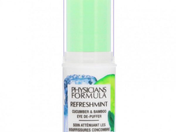 Physicians Formula, RefreshMint, средство для снятия отеков вокруг глаз, с огурцом и бамбуком, 12,8 г (0,45 унции)