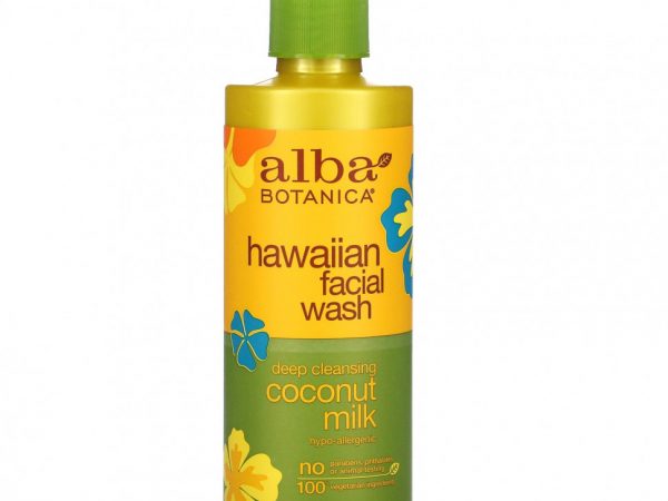 Alba Botanica, гавайское средство для умывания, с кокосовым молоком для глубокого очищения, 237 мл (8 жидк. унций)