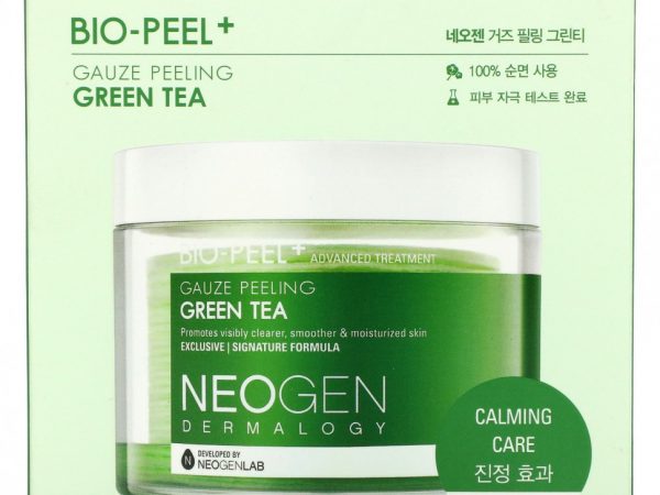 Neogen, Bio-Peel + зеленый чай с марлевым пилингом, 8 подушечек, по 9,5 мл (0,32 жидк. Унции)