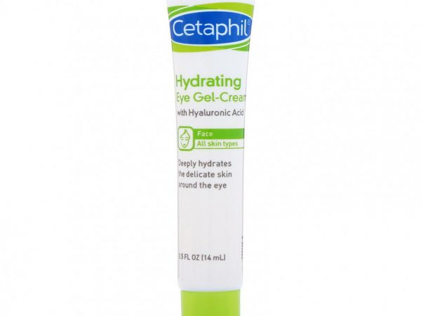 Cetaphil, увлажняющий гель-крем для глаз с гиалуроновой кислотой, 14 г (0,5 унции)