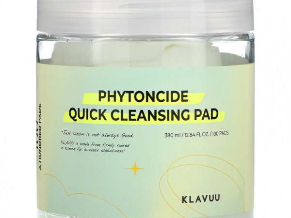 KLAVUU, Phytoncide Quick Cleansing Pad, 100 подушечек