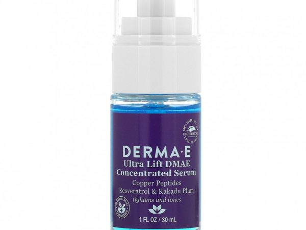 Derma E, Ultra Lift DMAE, концентрированная подтягивающая сыворотка с диметиламиноэтанолом, 30 мл (1 жидк. унция)