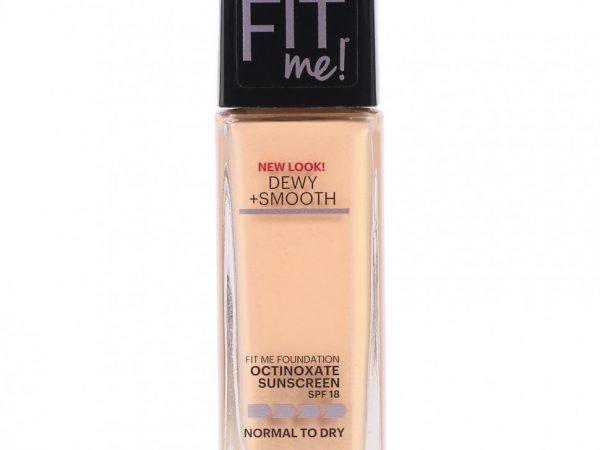 Maybelline, Fit Me, увлажняющая и выравнивающая тональная основа, оттенок 125 «Натуральный беж», 30 мл