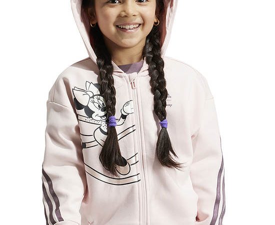ADIDAS KIDS Girl Toddler Track Top Disney Minnie & Daisy Sandy Pink / Shadow Fig / Off White