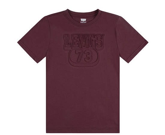LEVI'S KIDS Boy Toddler Tee Short Sleeves Embossed Logo Xal-Chocolate Truffle