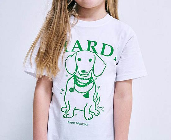 MARDI MERCREDI LES PETITS T-Shirt Pearl Necklace Swing The Tail Ddanji White Green