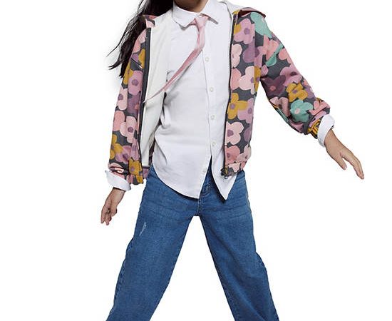 SFERA KIDS Girl Hoodie Sweatshirt Floral Open