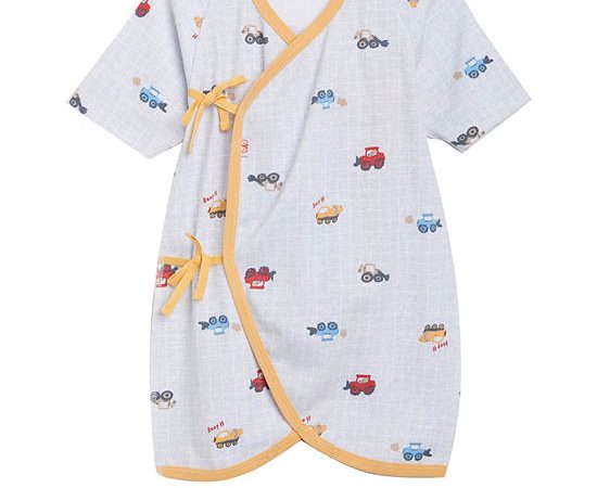 Angel Baby Unisex Infant Jumpsuit Short Sleeves Print Truck Grey