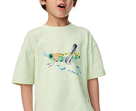 MARKS & SPENCER KIDS Boy Toddler T-Shirt Pure Cotton Bug Yellow