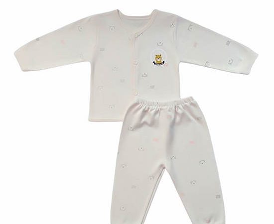 BABY STONE Pink Baby two pieces set,long sleeve