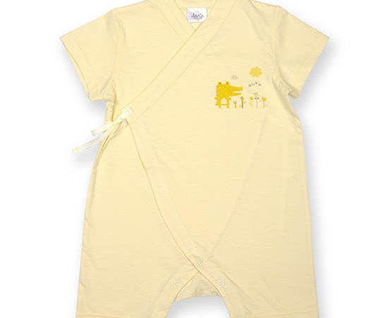 AUKA Yellow,Infant Bodysuit,Alligator.