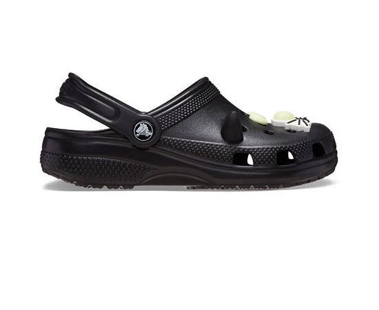 CROCS Kids Casual Shoes Classic Glow-In-the-Dark Black Cat Clog Toddler Black - CR024SH798EATH