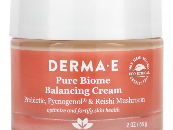 DERMA E, Pure Biome, балансирующий крем, 56 г (2 унции)