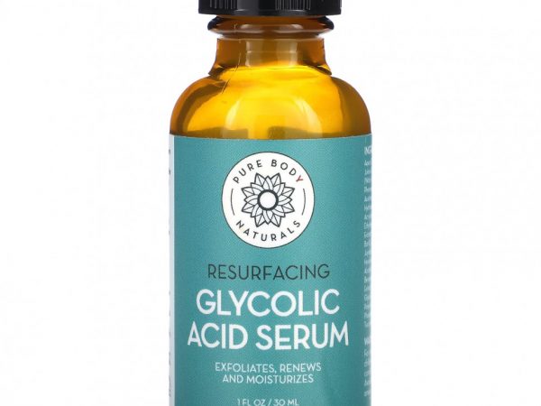 Pure Body Naturals, Восстанавливающая сыворотка с гликолевой кислотой, 30 мл (1 жидк. Унция)