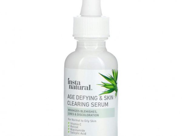 InstaNatural, Сыворотка против старения и очищения кожи, 1 жидкая унция (30 мл)