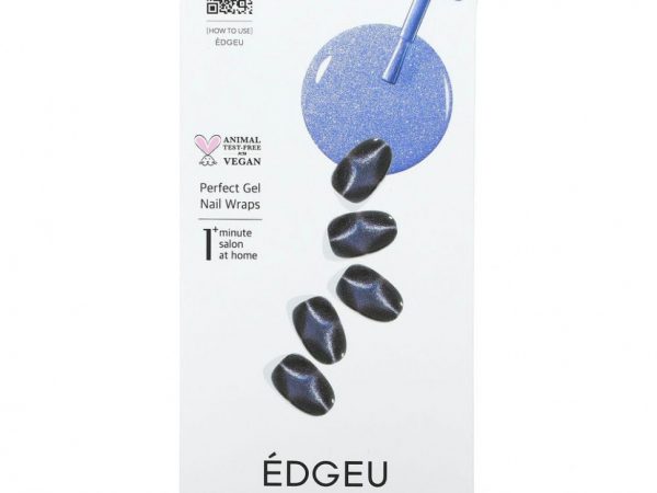 Edgeu, Гелевые обертывания для ногтей Perfect, ENA443, магнит с черным отверстием, набор из 16 полосок