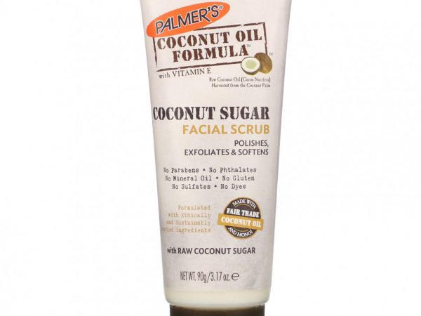 Palmer's, Coconut Oil Formula, Скраб для лица с кокосовым сахаром, 3,17 унции (90 г)