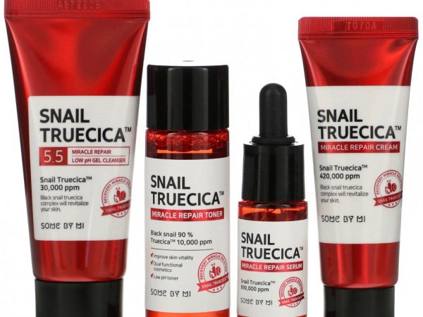 Some By Mi, Snail Truecica, стартовый набор для чудесного восстановления, набор из 4 продуктов